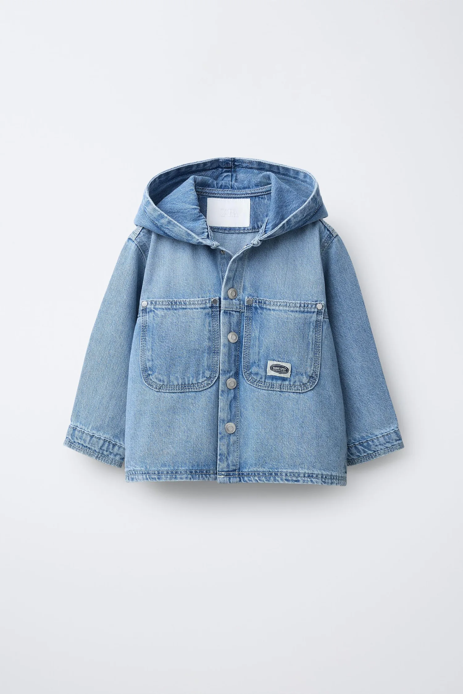 Zara Джинсовая рубашка с капюшоном