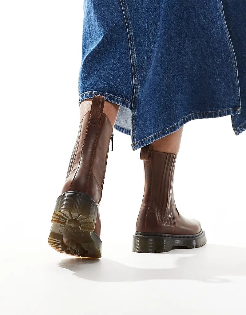 Ботинки Amaayah lo из коричневой кожи без застежек Dr Martens — фото 3