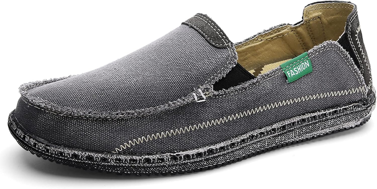 

Мужские слипоны JAMONWU, тканевые туфли, корабельного стиля, повседневные винтажные лоферы из холста