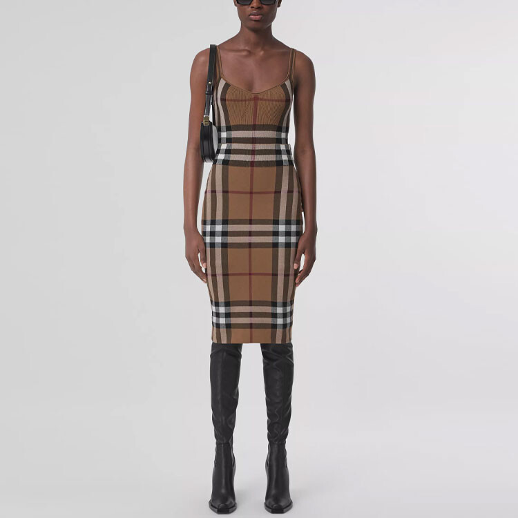 Юбка Burberry Женская повседневная длинная, Brown — фото 3