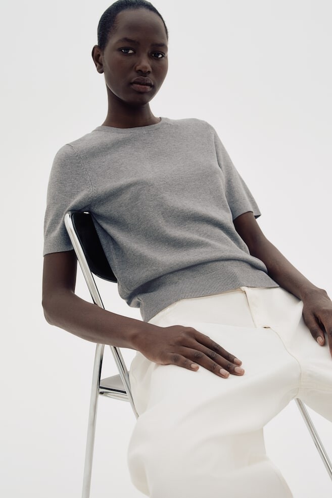 

Рубашка тонкой вязки H&M, серый