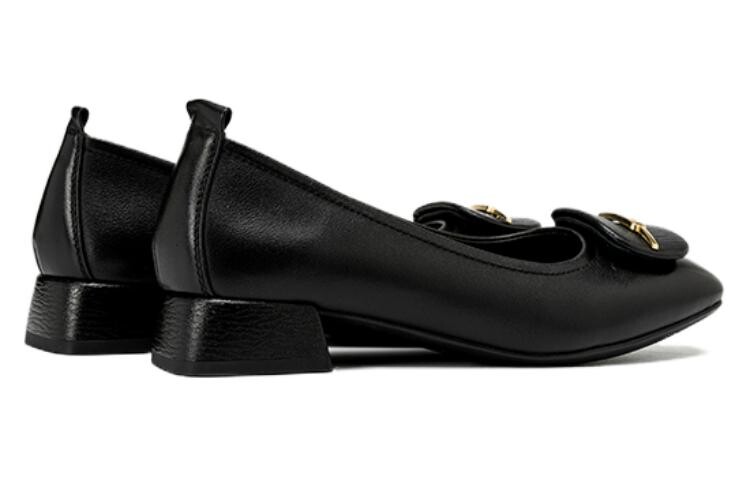 Туфли женские повседневные Women's Casual Shoes Women's Black Aokang — фото 3