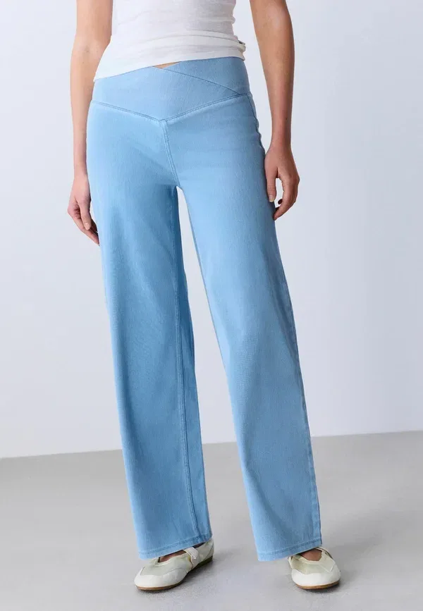 Брюки Next, bleach blue wrap waist, отбеленный синий