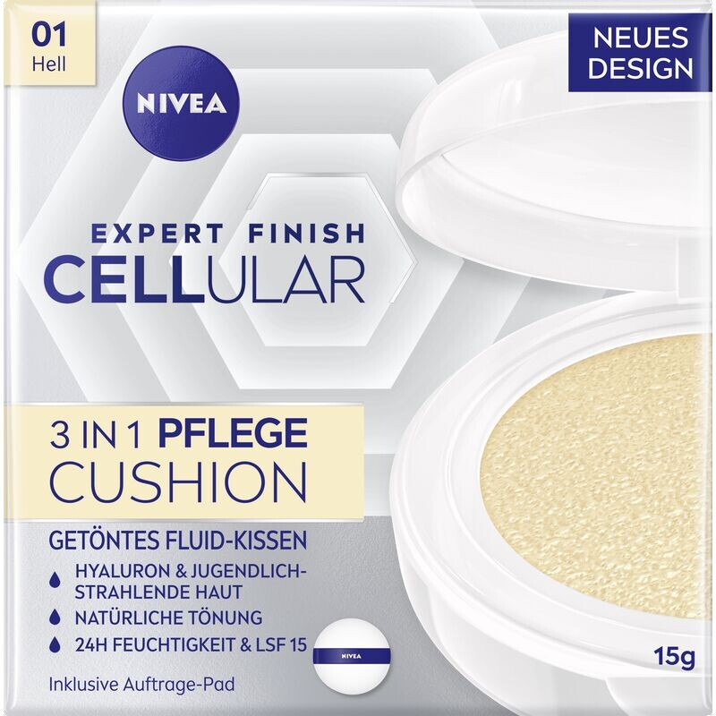 

Кушон для ухода Expert Finish Cellular 3 в 1, светлый оттенок 01 NIVEA, 15 g
