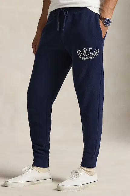 Спортивные штаны из футера Polo Ralph Lauren, темно-синий