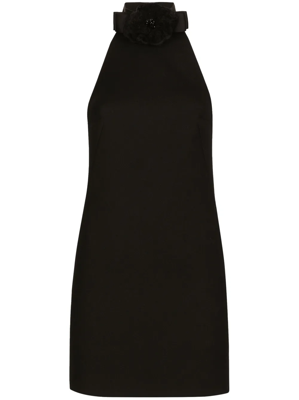 

Платье мини с аппликацией DOLCE & GABBANA, черный