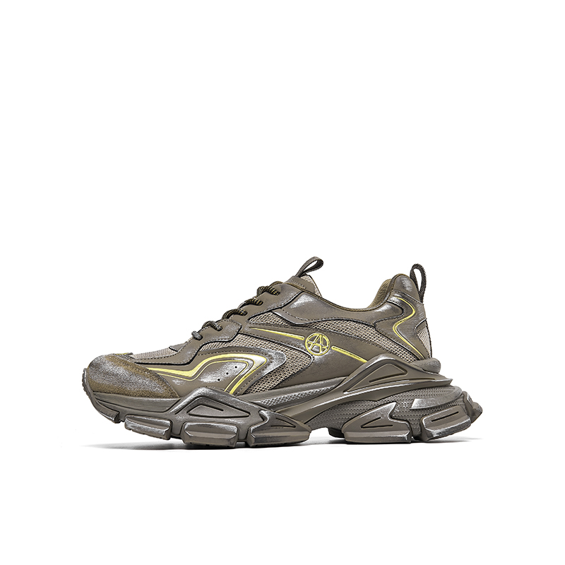 

Acupuncture Износостойкие, легкие, дышащие и нескользящие. Низкие массивные кроссовки цвета хаки для мужчин