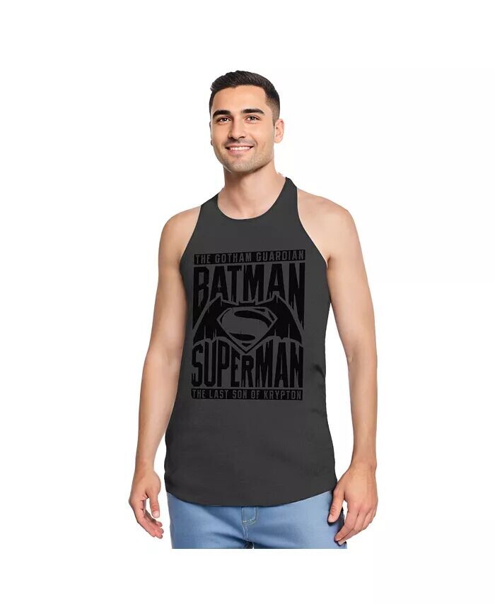 

Мужская майка Title Fight Adult Batman V Superman, серый