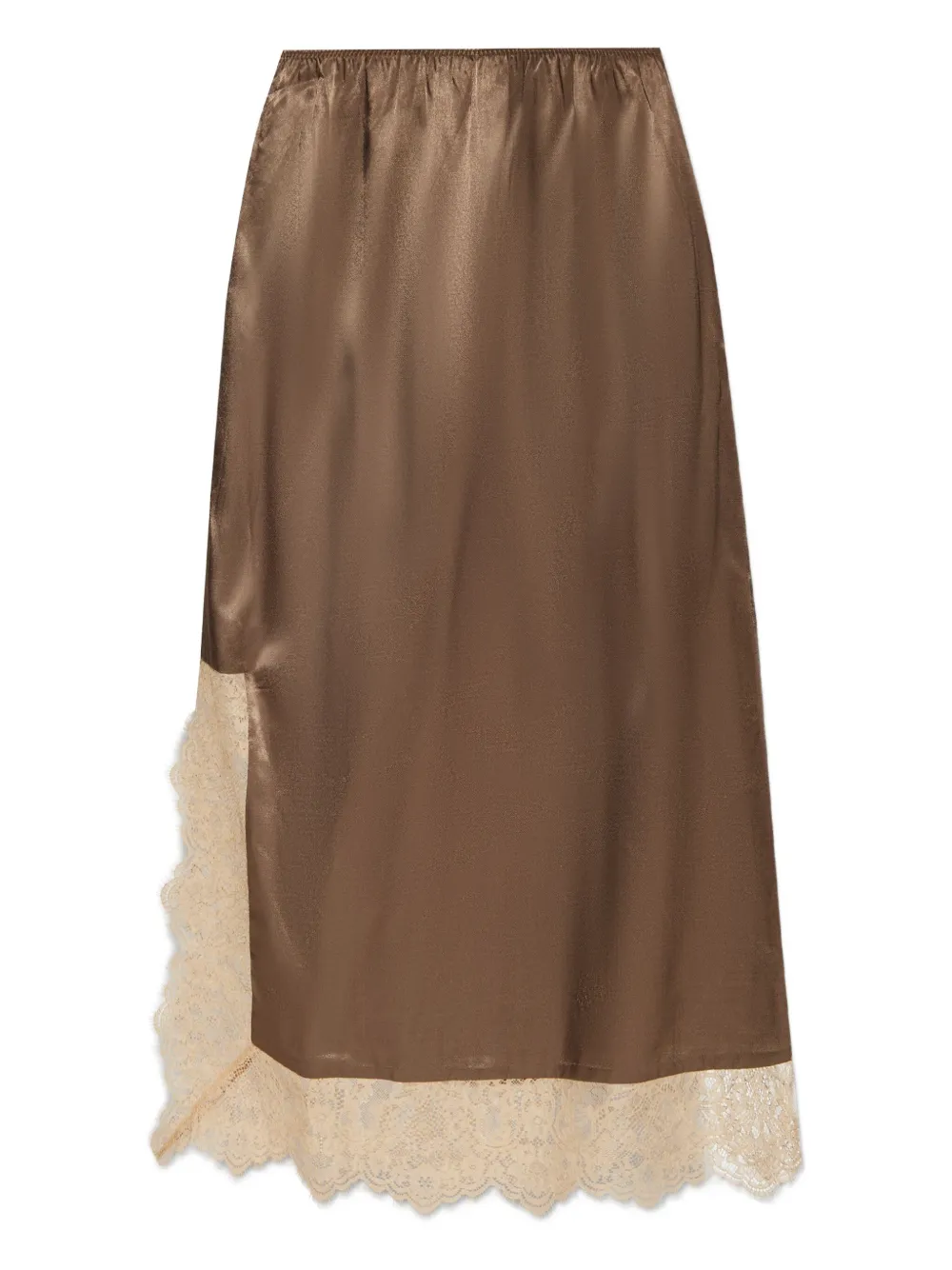 

Миди-юбка Ravn с кружевной отделкой Munthe, коричневый