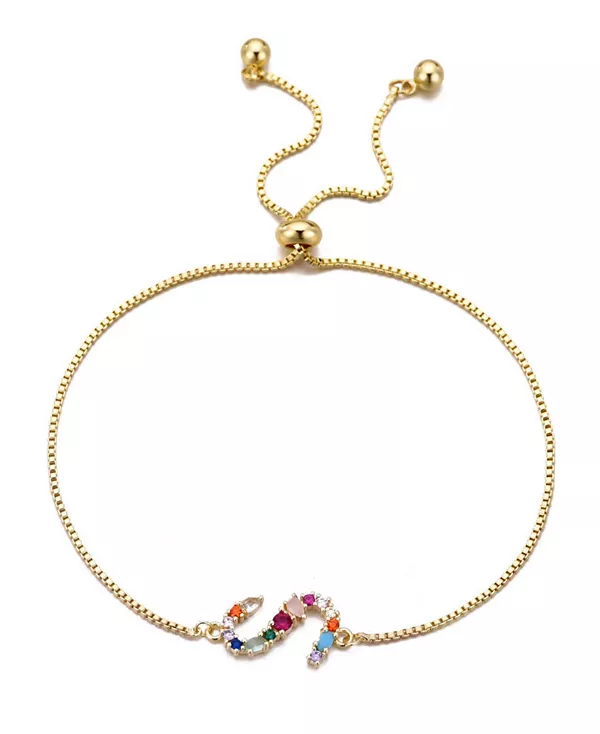 

Браслет-Боло с разноцветными золотыми камнями Adornia, multi-s