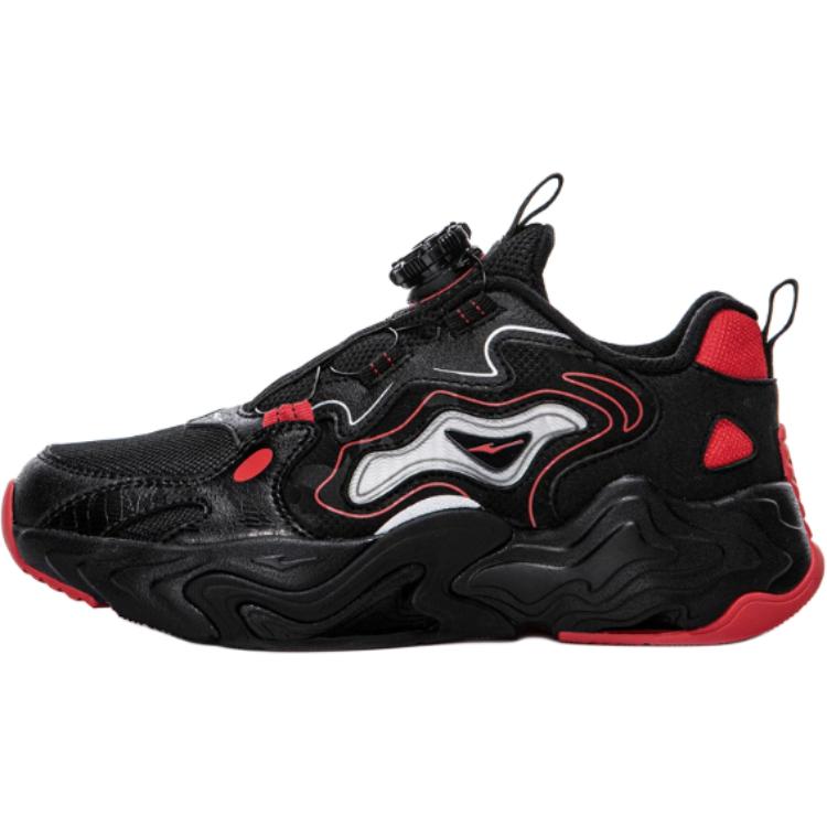 

ERKE KIDS Антискользящие износостойкие низкие повседневные детские кроссовки Black Silver для подростков