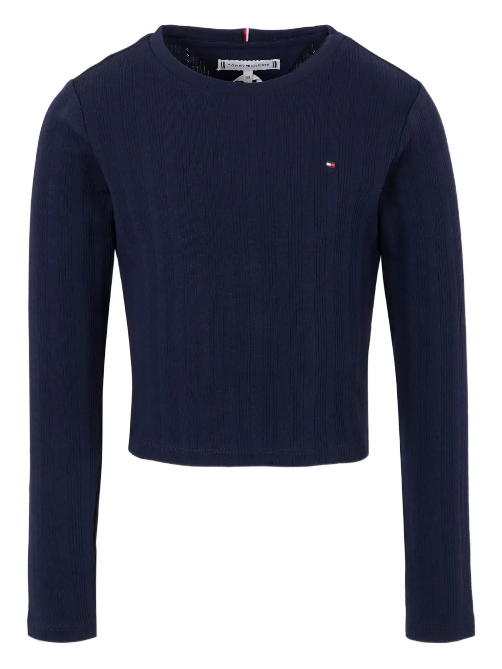 

Футболка в рубчик с длинными рукавами Tommy Hilfiger Junior, синий