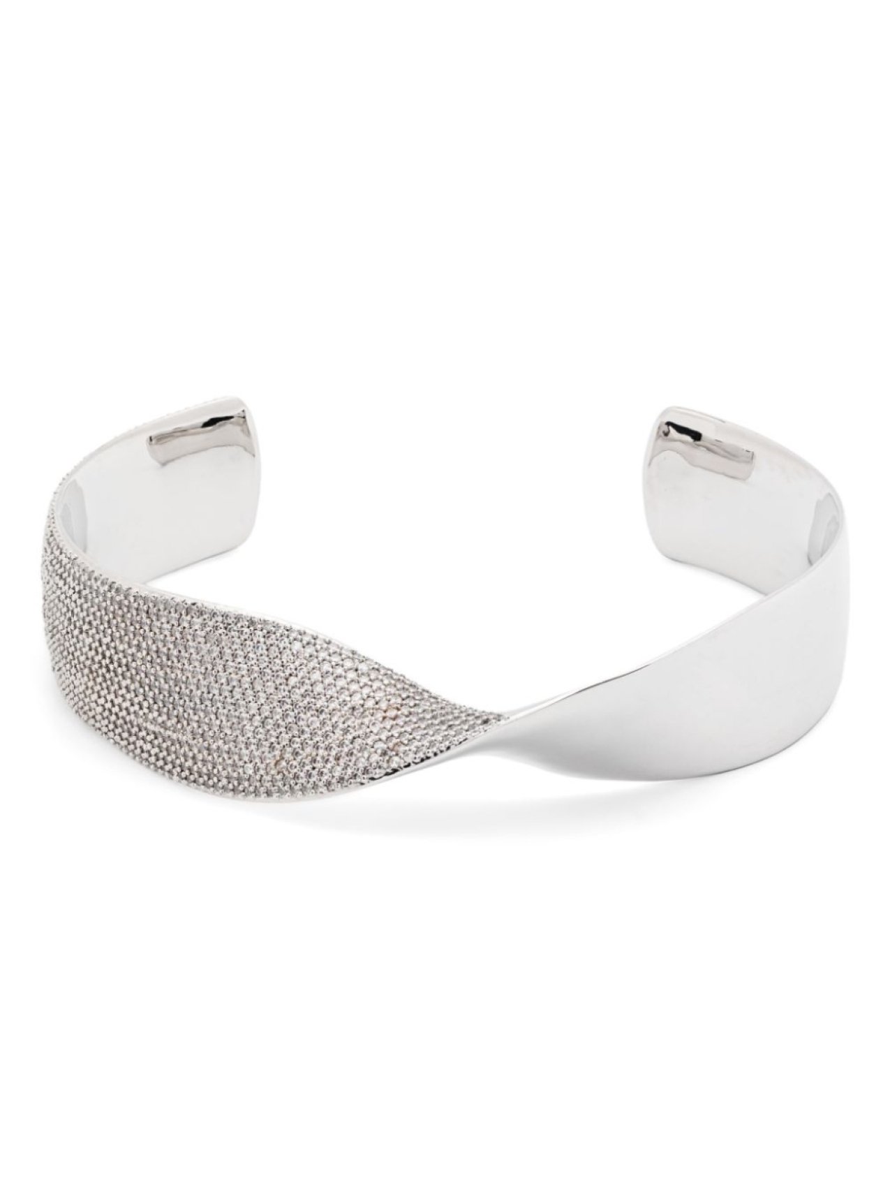 

Чокер Eddie Borgo воротник Pavé Torque, серебряный