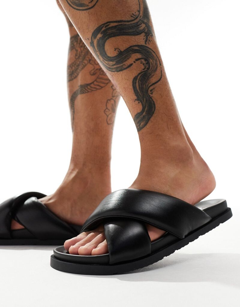 

London Rebel – черные мюли со скрещенными ремешками London Rebel