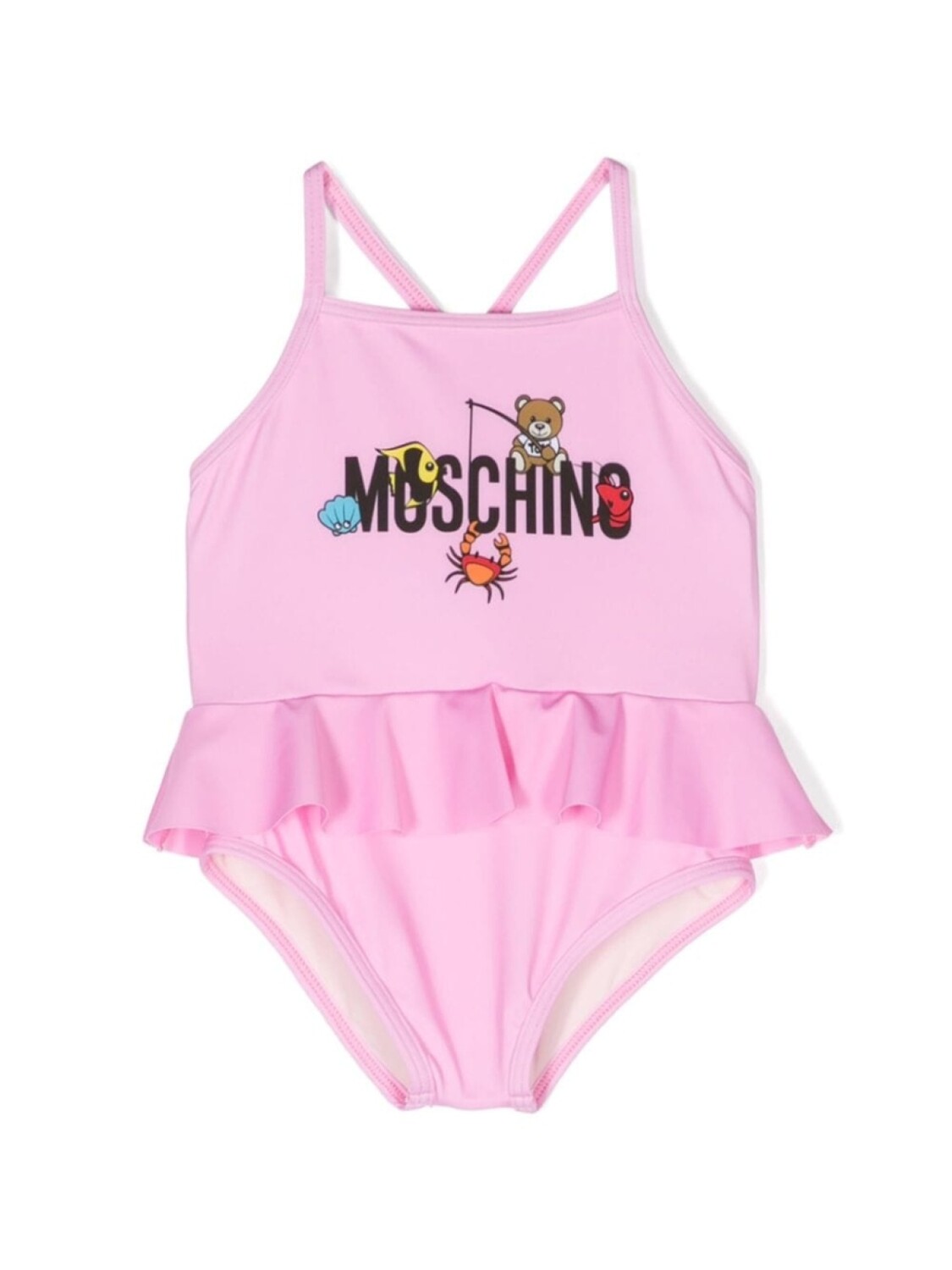 

Moschino Kids купальник с принтом Teddy Bear, розовый