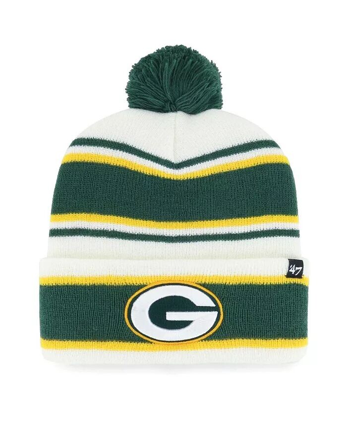 

Шапка-манжета с помпоном для мальчиков и девочек, белая, Green Bay Packers Stripling '47 Brand