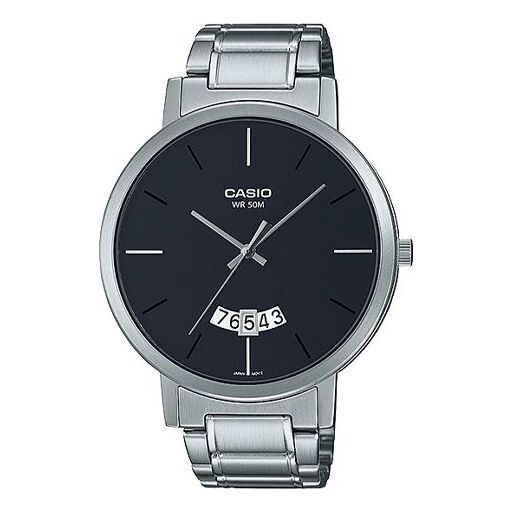 

Часы Men's CASIO Dress Series Casual Calendar Watch Mens Black Analog, черный