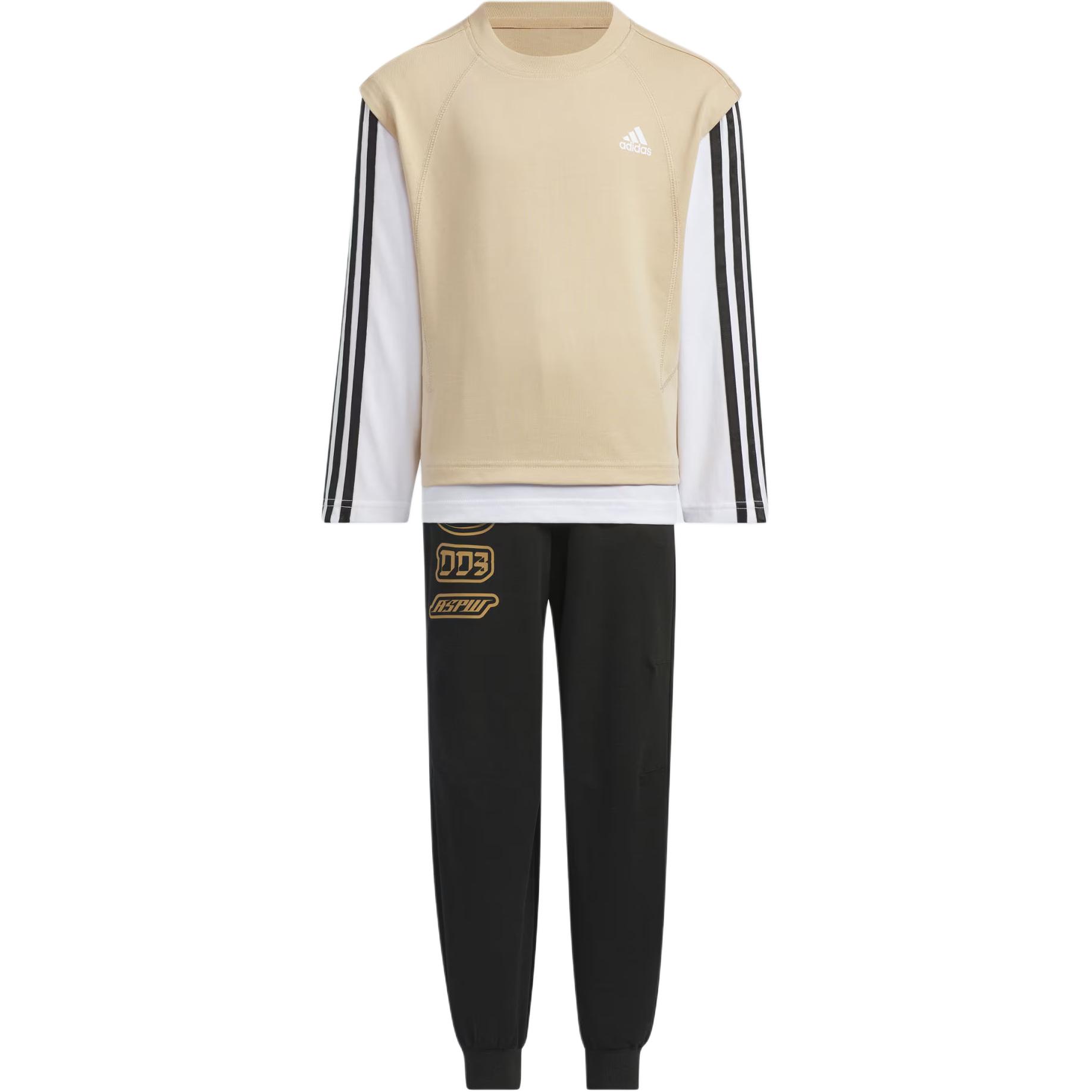 Дошкольная повседневная спортивная одежда Adidas, Magic Light Umber/Белый/Черный — фото 2
