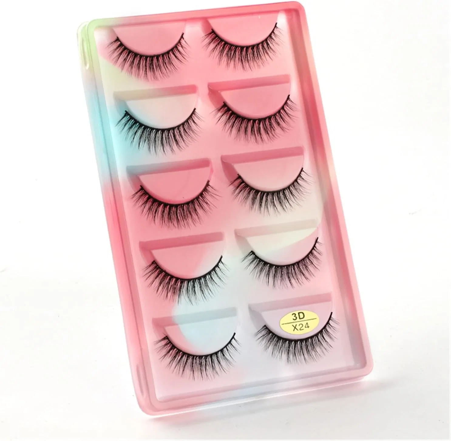 Набор ресниц UAMOU 3D Fluffy Mink Lashes 5 пар, 100 коробок