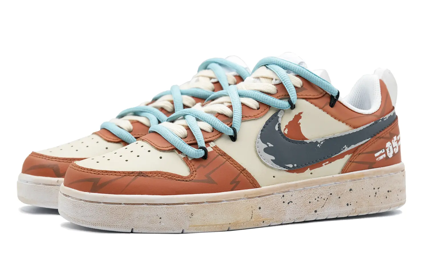 

Кроссовки Nike Court Borough 2 Skateboard Shoes Women's Low-Top Khaki/Orange