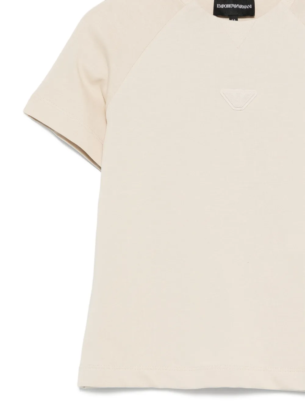 Бежевая футболка Emporio Armani Kids — фото 3