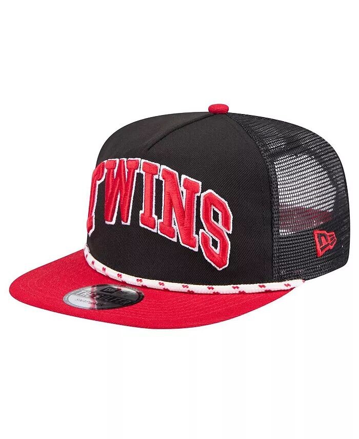 

Мужская черная кепка для гольфа Minnesota Twins Throwback с сеткой New Era, черный