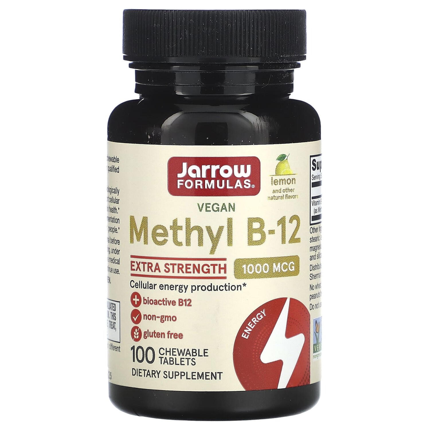 

Jarrow Formulas Метил B-12 со вкусом лимона 1000 мкг 100 пастилок