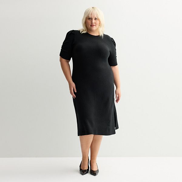 

Платье-свитер Plus size с рукавами 3/4 и сборками Nine West, Mineral Black