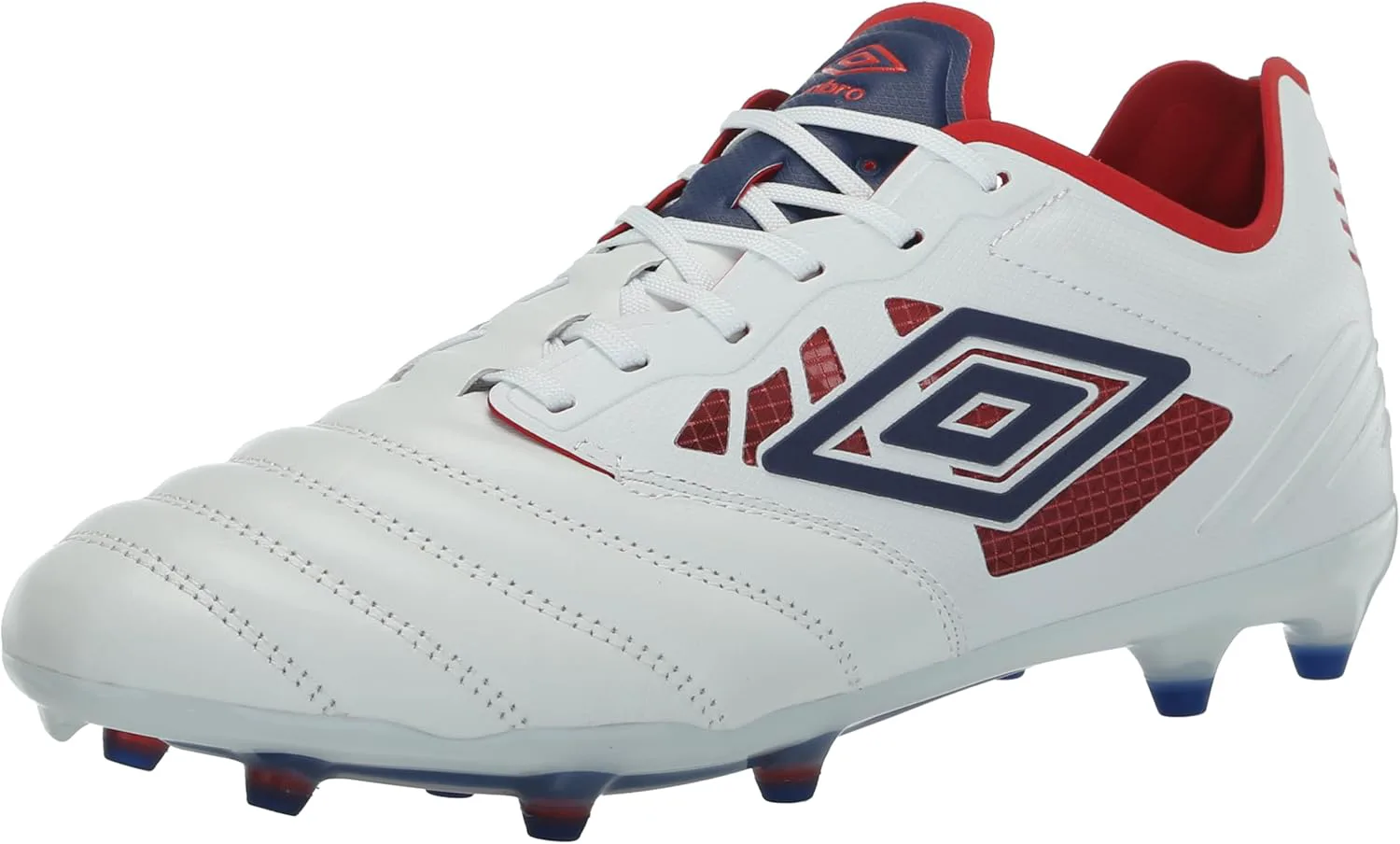 Мужские бутсы Umbro Tocco 4 Premier FG, белый/синий/красный — фото 4