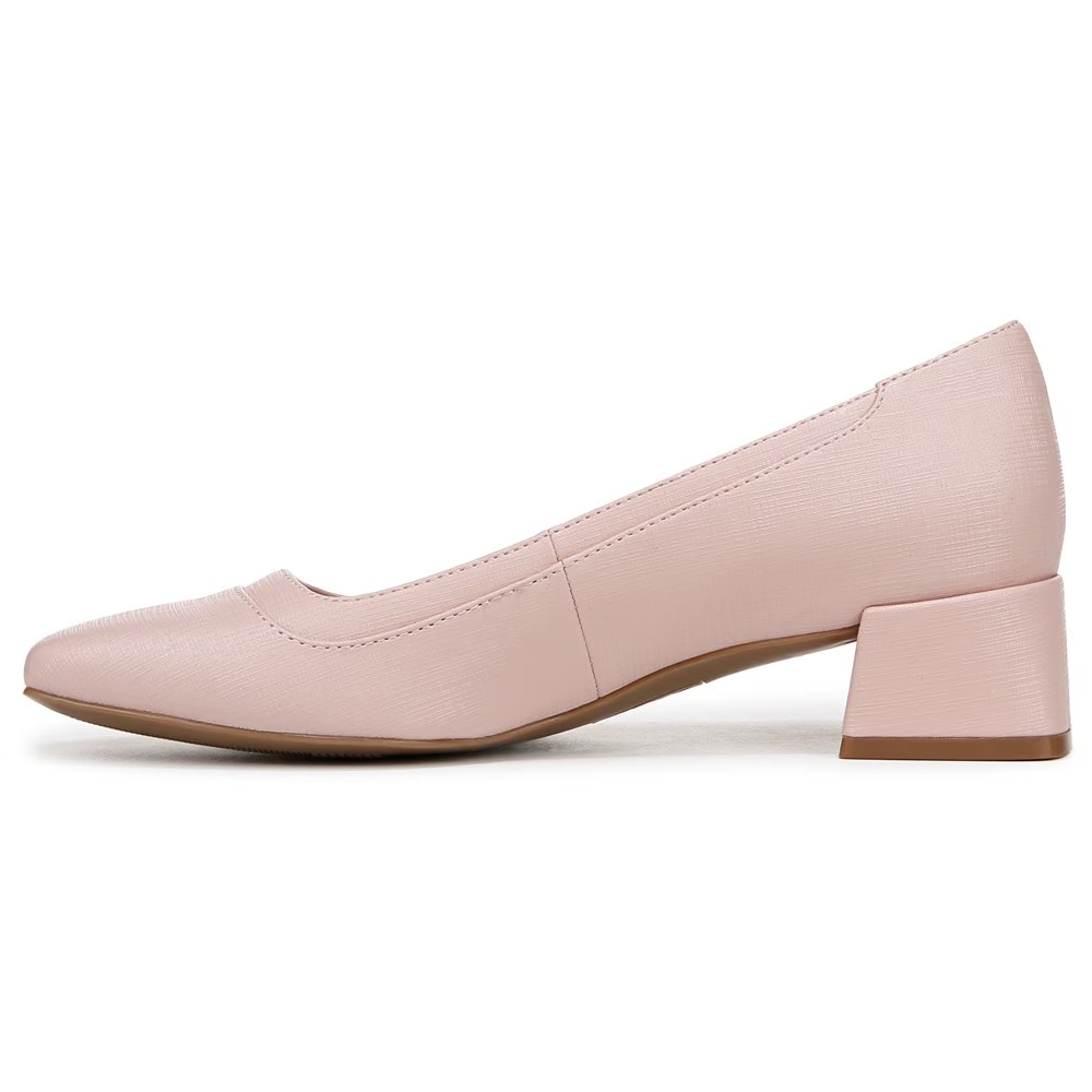 Туфли на блочном каблуке Huntley Naturalizer, cameo blush pink faux leather — фото 4