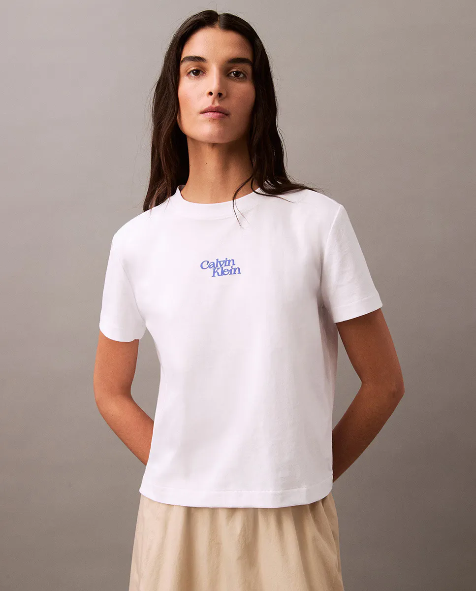

Женская футболка с логотипом Calvin Klein Jeans, белый