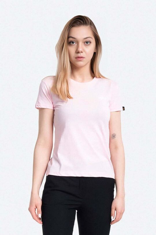 

Хлопковая футболка с логотипом Basic T, Wmn Alpha Industries, розовый