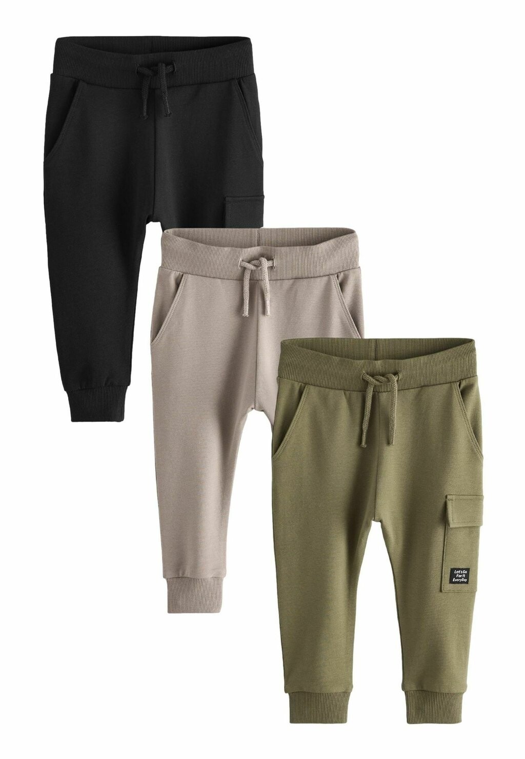 Брюки-карго 3 PACK REGULAR FIT Next, зеленый — фото 4