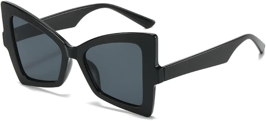 

Ретро-солнцезащитные очки с градиентным леопардовым принтом «кошачий глаз» для женщин, контрастная оправа, панк-стиль, солнцезащитные очки для мужчин с защитой от УФ-излучения UV400 SZVVBKK, Black