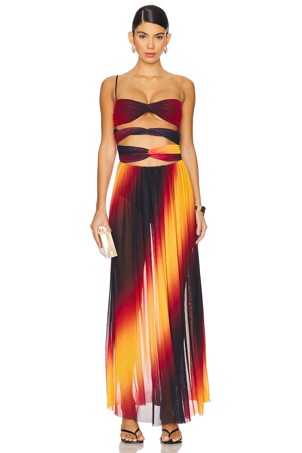 

Платье макси X revolve meeg от Agua Bendita, sunset ombre
