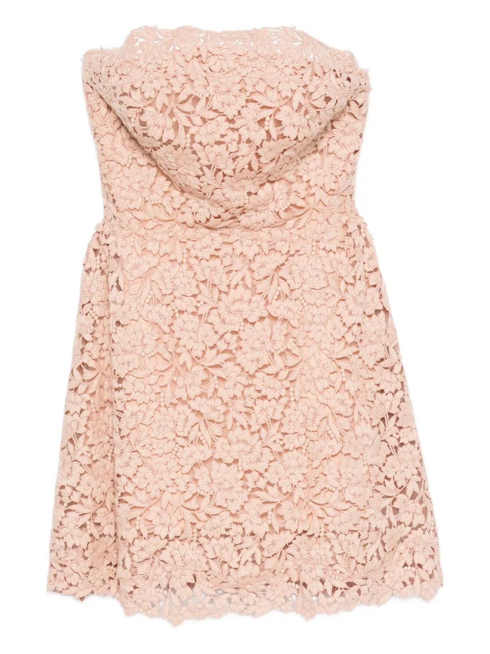 

Кружевное платье без бретелей Ermanno Scervino, розовый