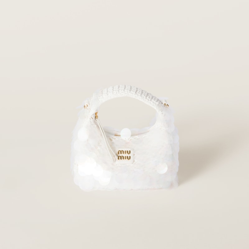 

Мини-Сумка с пайетками Wander Miu Miu, белый