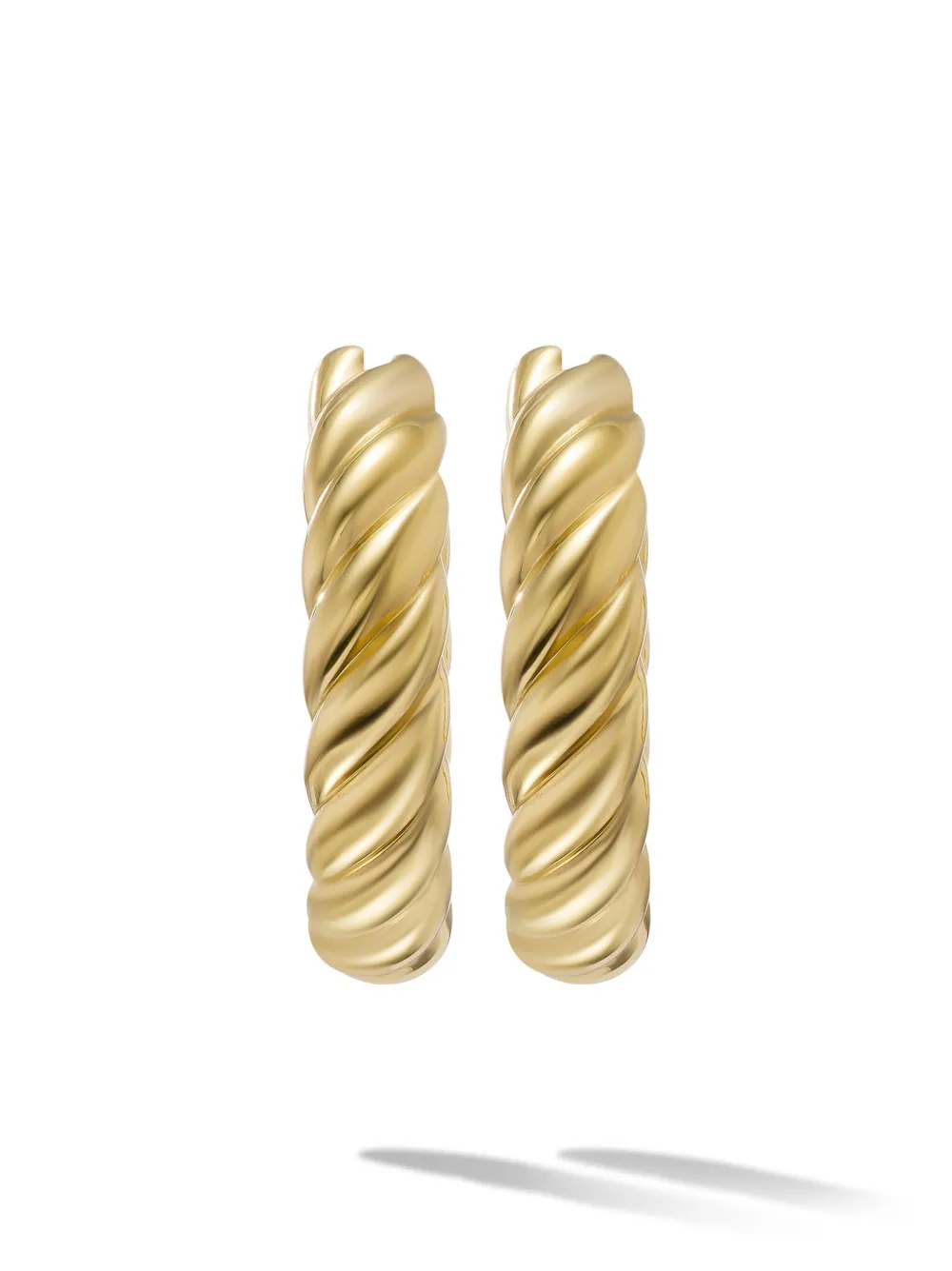 

Серьги-кольца Sculpted Cable из желтого золота (38 мм) David Yurman, золотой
