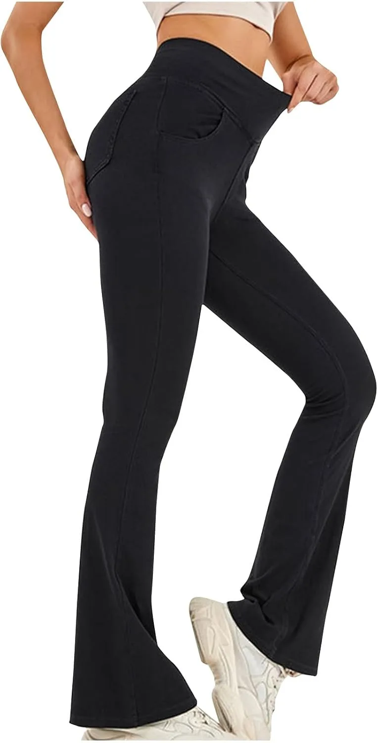 

Высокие расклешенные джинсы для женщин с карманами OSFVNOXV