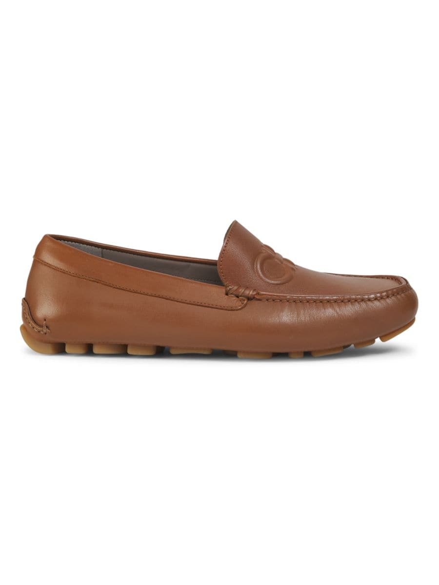 

Кожаные лоферы Punzio Moon Gancini FERRAGAMO, кэмел