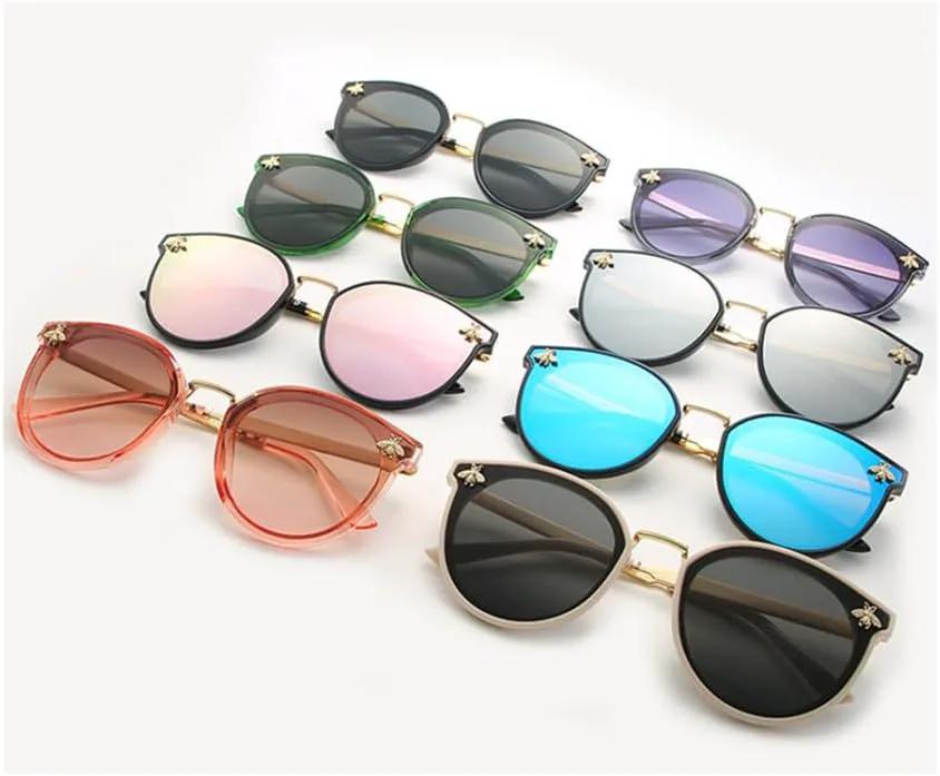 

Солнцезащитные очки Lady Cat Eye для женщин и мужчин, винтажные, в маленькой оправе в виде пчелы, зеркальные, для женщин, с защитой от УФ-излучения UV400 HPIRME, 1