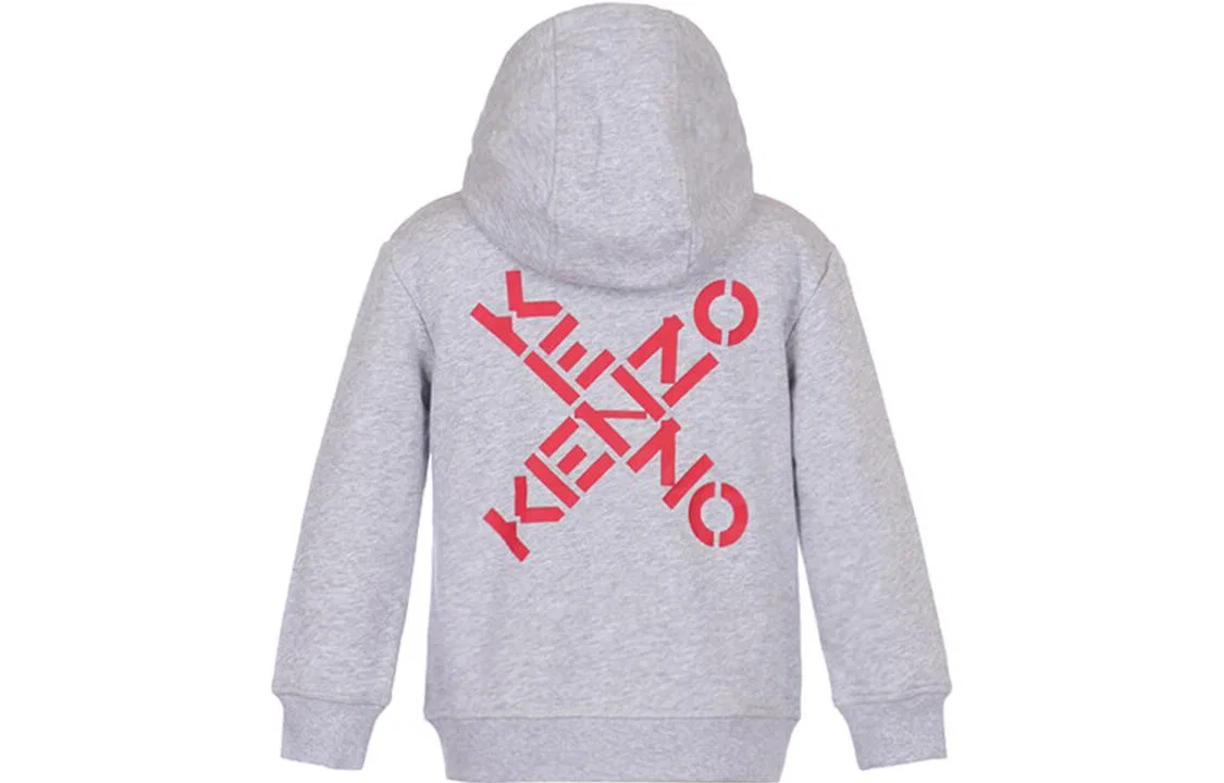 Детская толстовка с капюшоном Moderate KENZO, Gray — фото 3