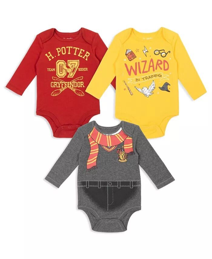 Набор из 3 боди для маленьких мальчиков от новорожденных до Harry Potter, мультиколор