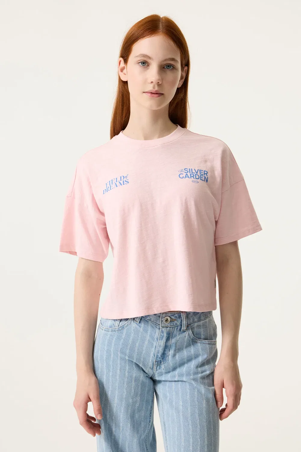 Футболка с принтом Garcia, chalk pink — фото 4