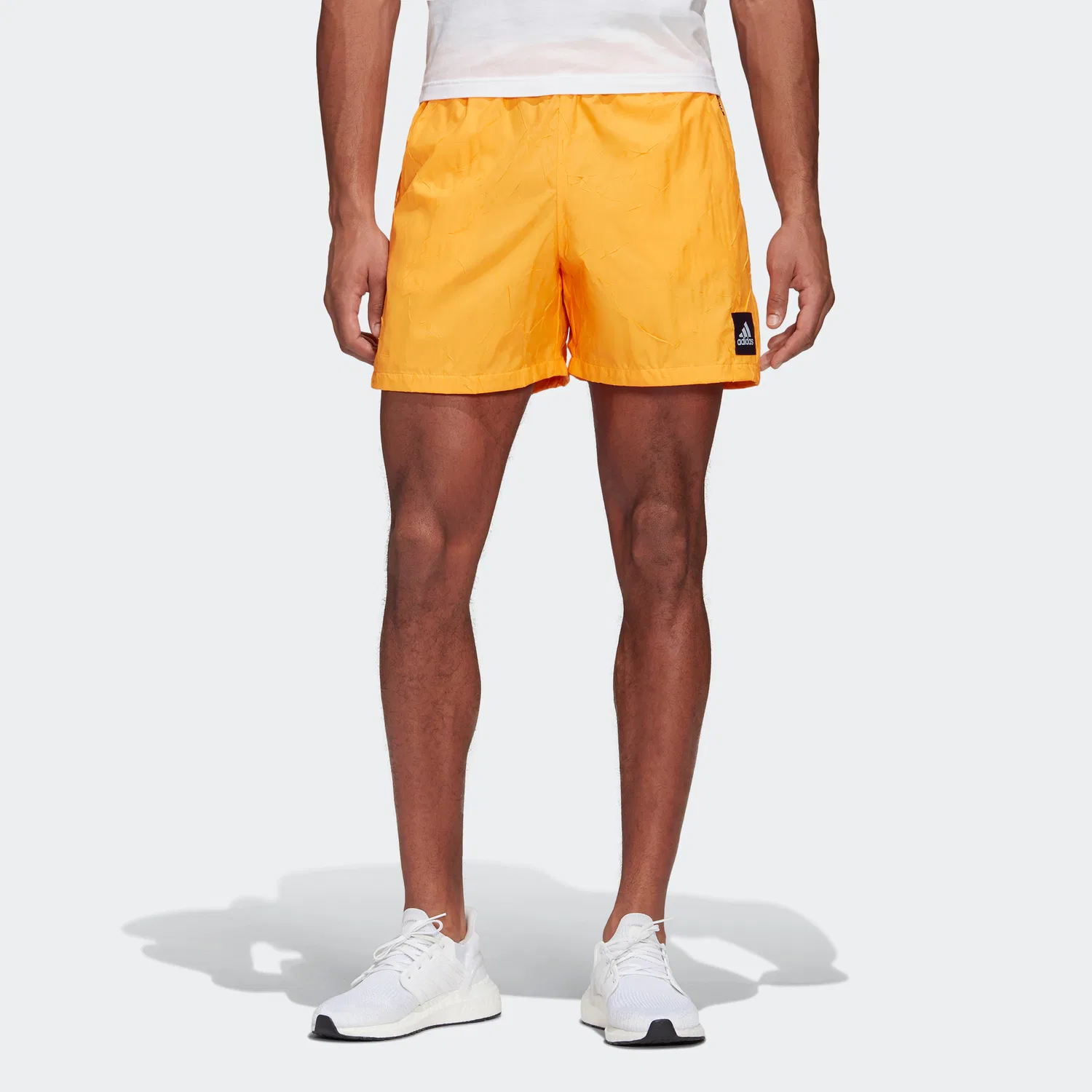 Шорты повседневные золотистые Adidas — фото 4