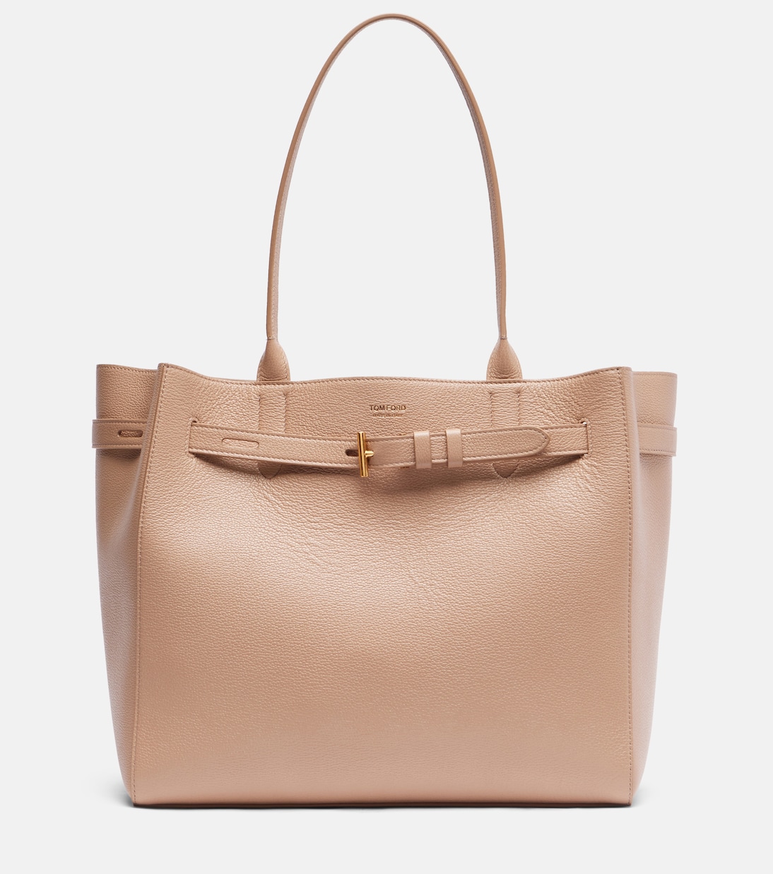 

Средняя кожаная сумка-тоут Audrey Tom Ford, Light Beige