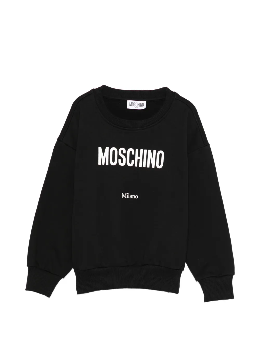 

Свитшот с принтом логотипа Moschino Kids, черный