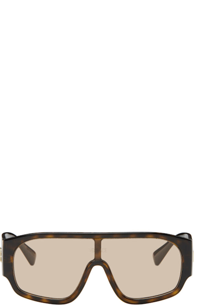 

Солнцезащитные очки Brown Shield из ацетата Versace