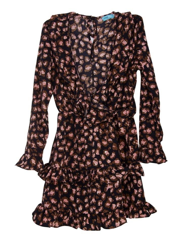 

Короткое платье TOOCHE kurzes Sommer Leo Colore, цвет schwarz/braun/rosa