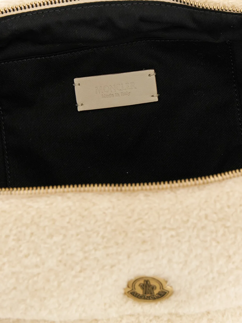Косметичка Caradoc из стеганого искусственного меха тедди Moncler, нейтральный — фото 4
